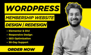 I will build wordpress membership website or subscription website with elementor divi