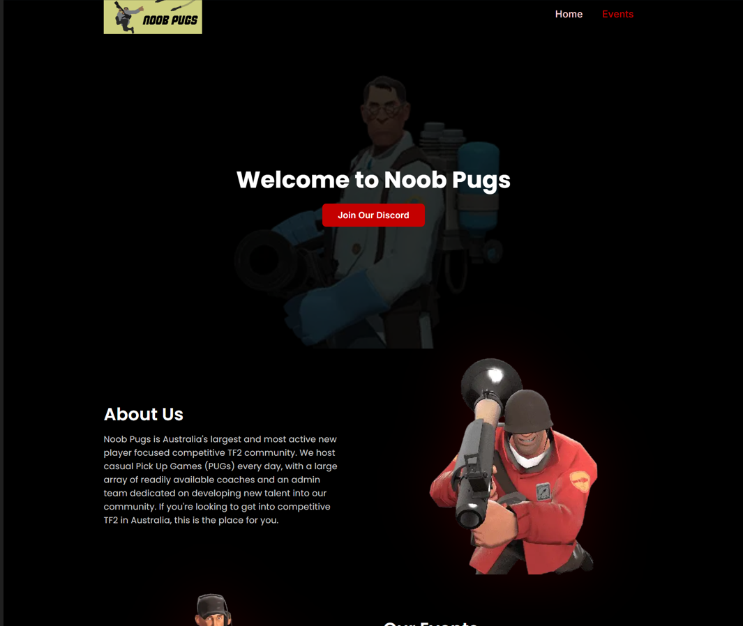 Noob Pugs — Elementor Gaming Landing Page — 5-Star Fiverr Delivery - Home - Hero